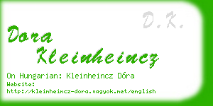 dora kleinheincz business card